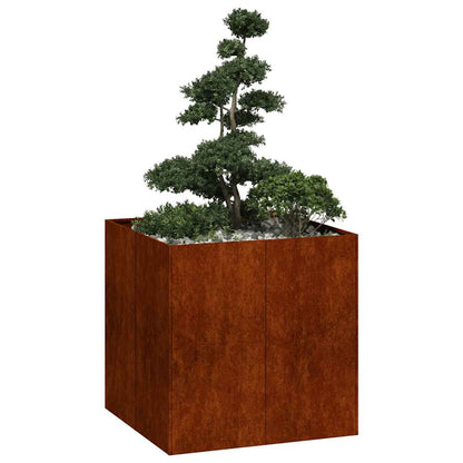 Planter Rusty 80x80x80 cm Weathering Steel