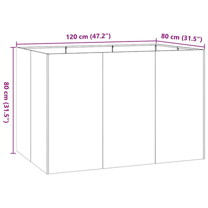 Planter 120x80x80 cm Galvanised Steel