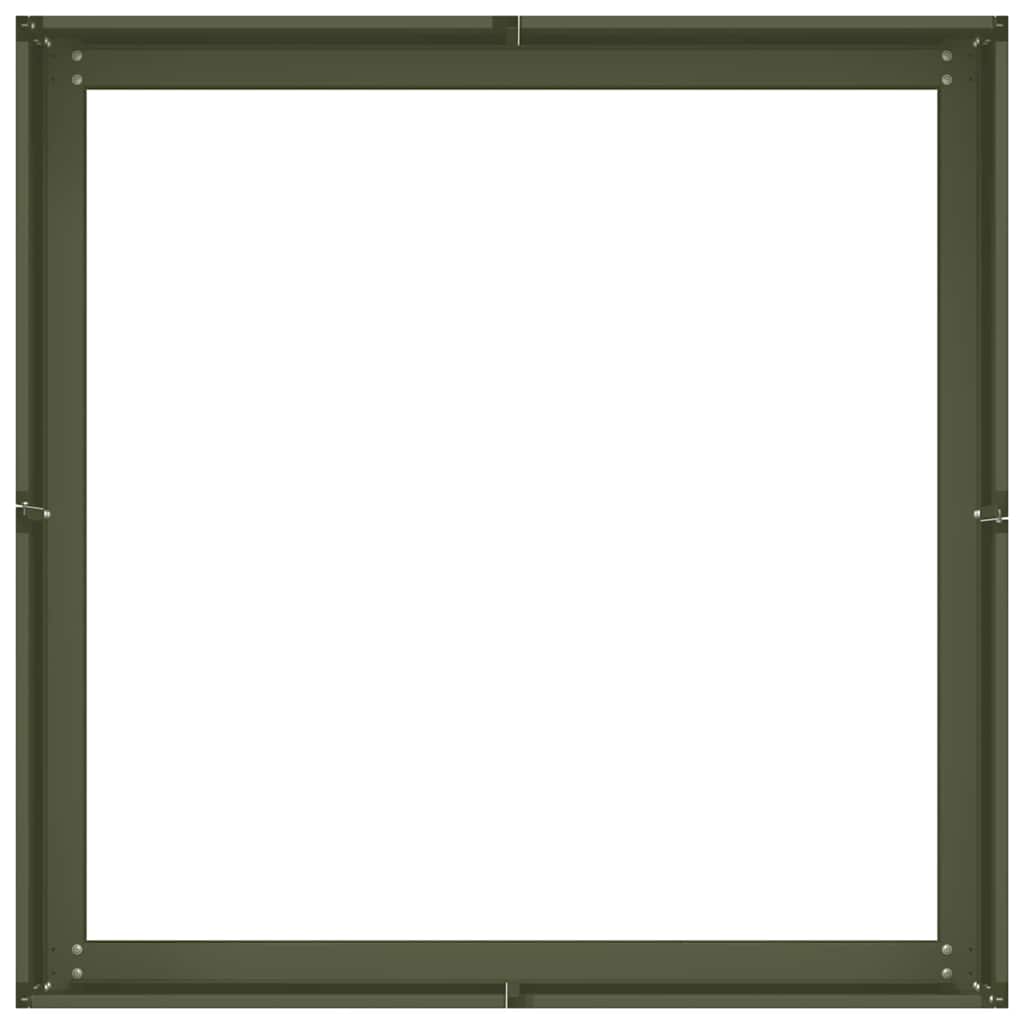 Planter Olive Green 80x80x30 cm Steel