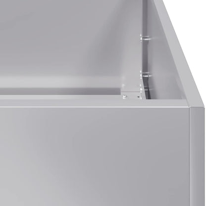 Planter 100x100x30 cm Galvanised Steel