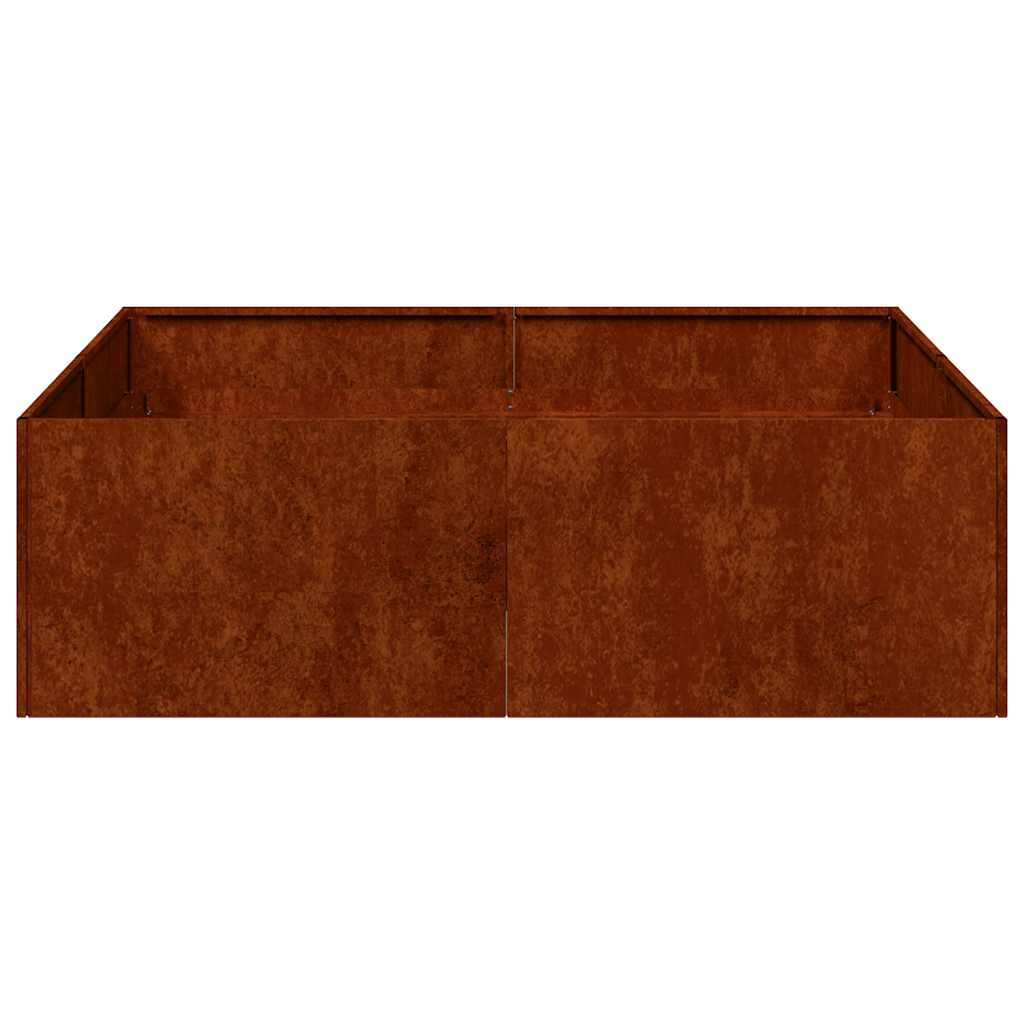 Garden Planter Rusty 100 x 100 x 30 cm