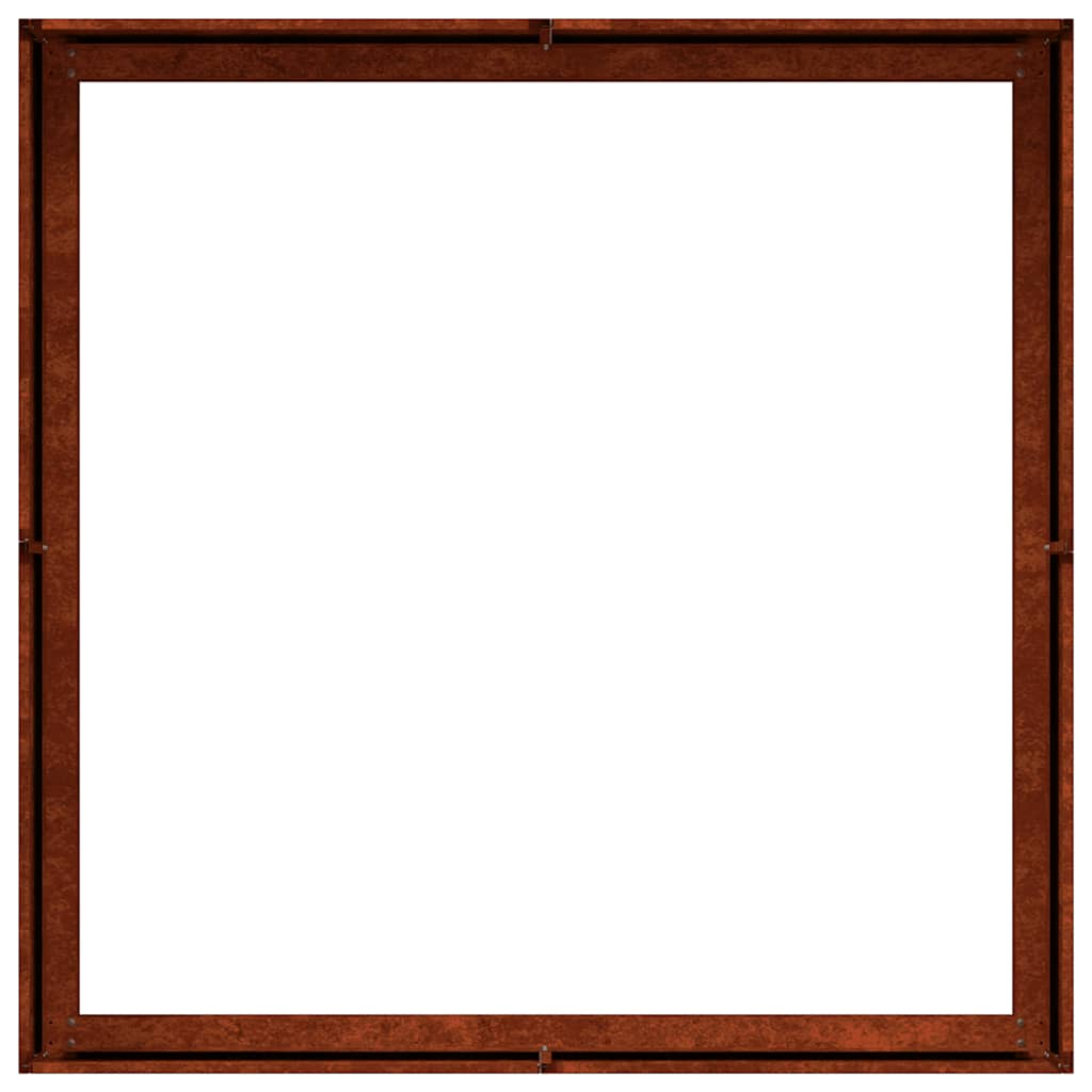 Garden Planter Rusty 100 x 100 x 30 cm