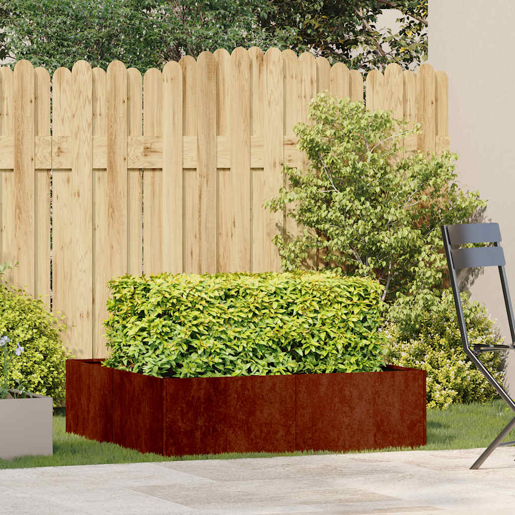 Garden Planter Rusty 100 x 100 x 30 cm