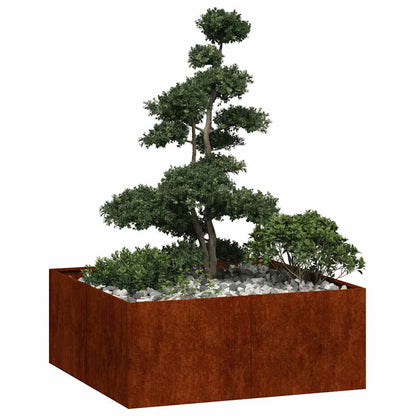 Planter Rusty 100x100x40 cm Weathering Steel