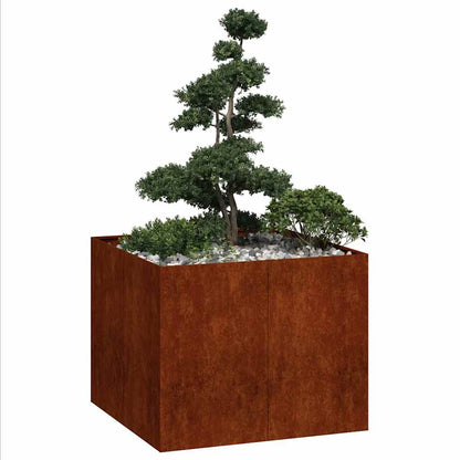 Garden Planter Rusty 100 x 100 x 80 cm