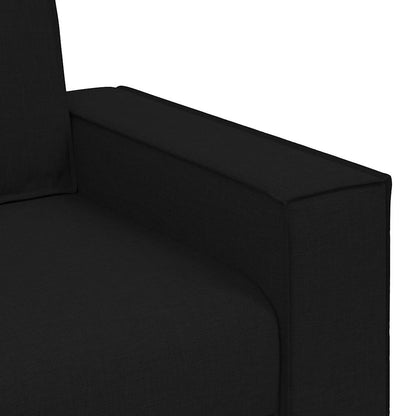 Sofa 3 pcs Black Fabric