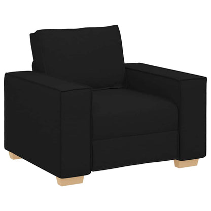 Sofa 3 pcs Black Fabric