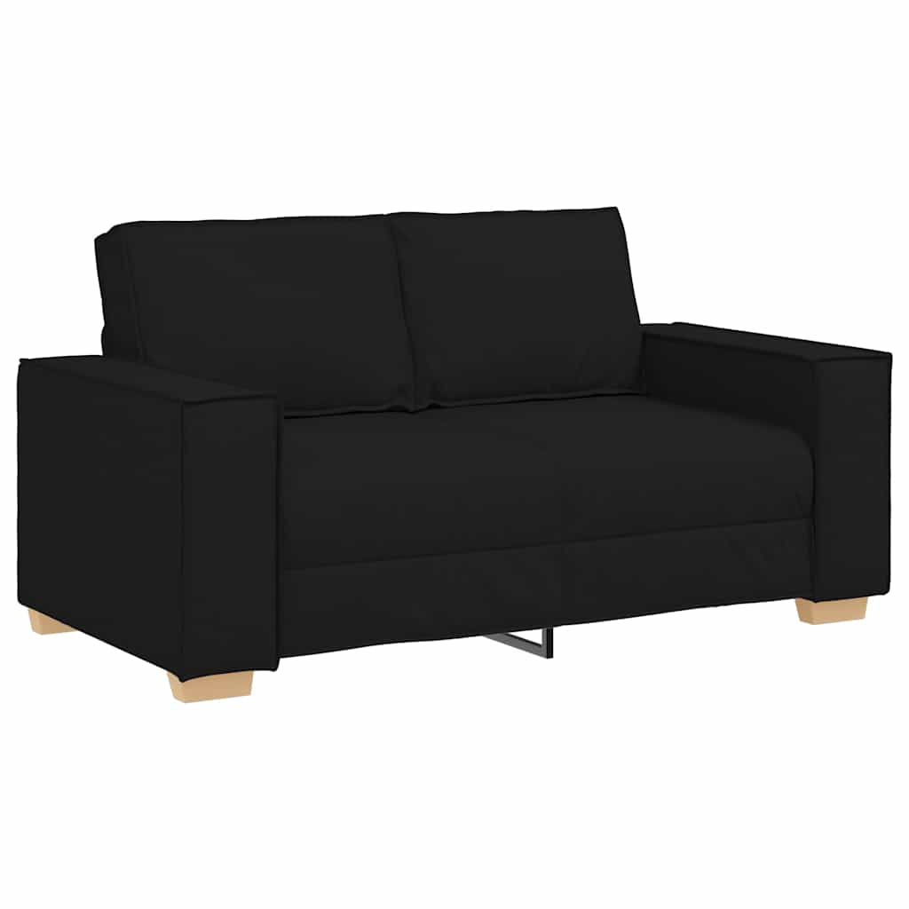 Sofa 3 pcs Black Fabric