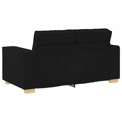 Sofa 3 pcs Black Fabric