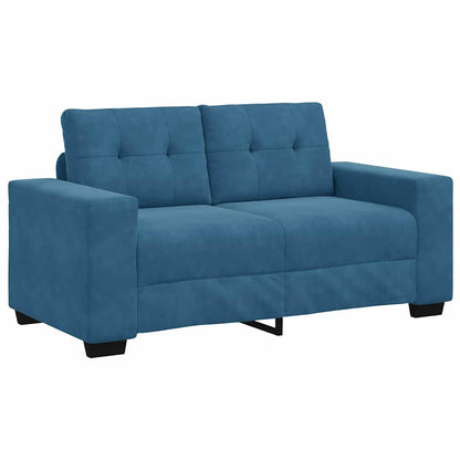 Sofa 3 pcs Blue Velvet