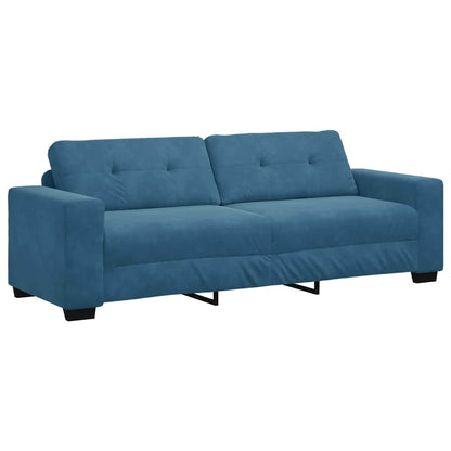 Sofa 3 pcs Blue Velvet