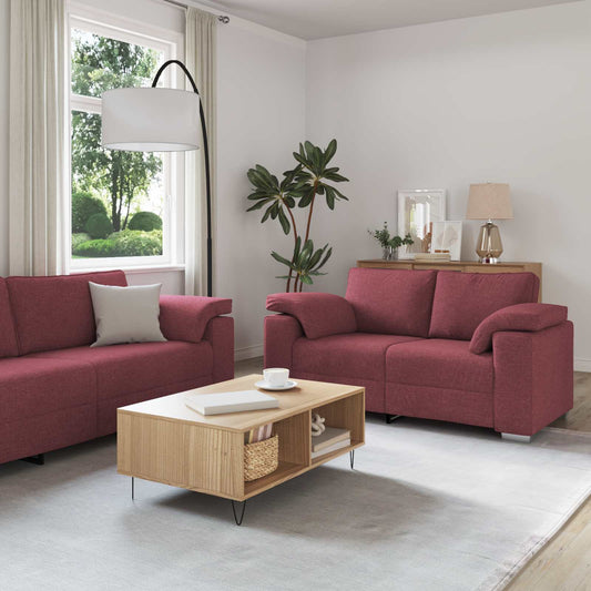Sofa 3 pcs Wind Red Fabric