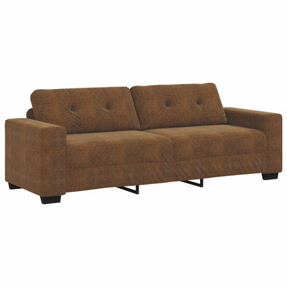 Sofa 2 pcs Brown Fabric