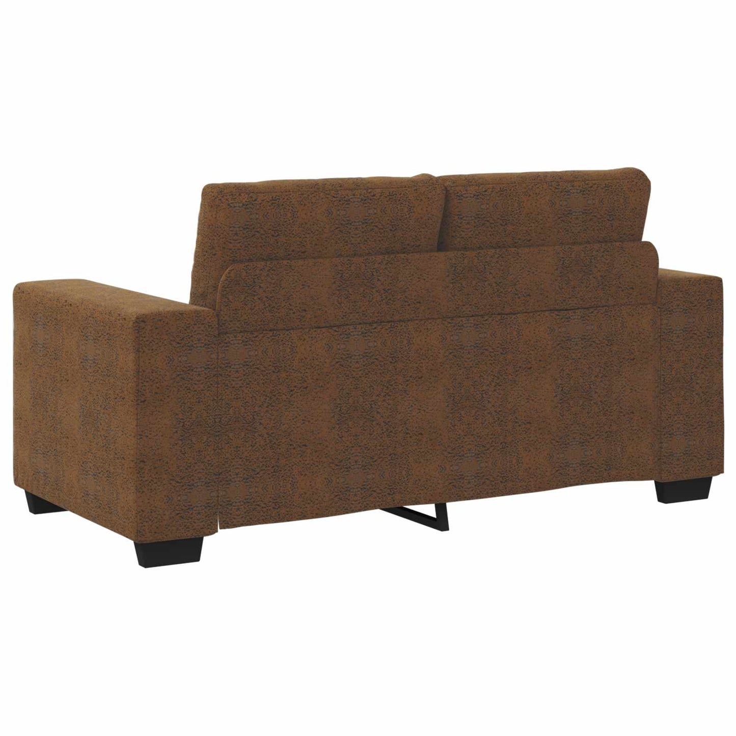 Sofa 2 pcs Brown Fabric