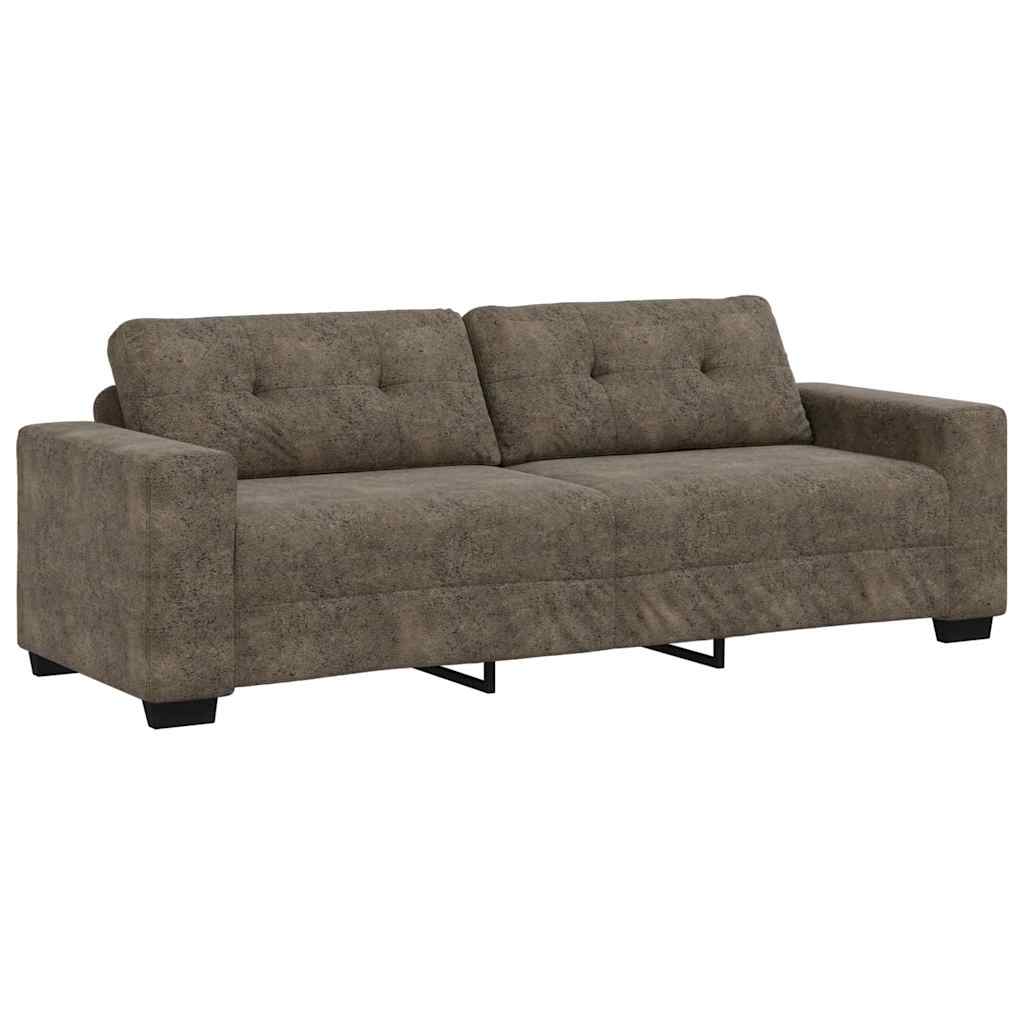 Sofa 2 pcs Dark Grey Fabric