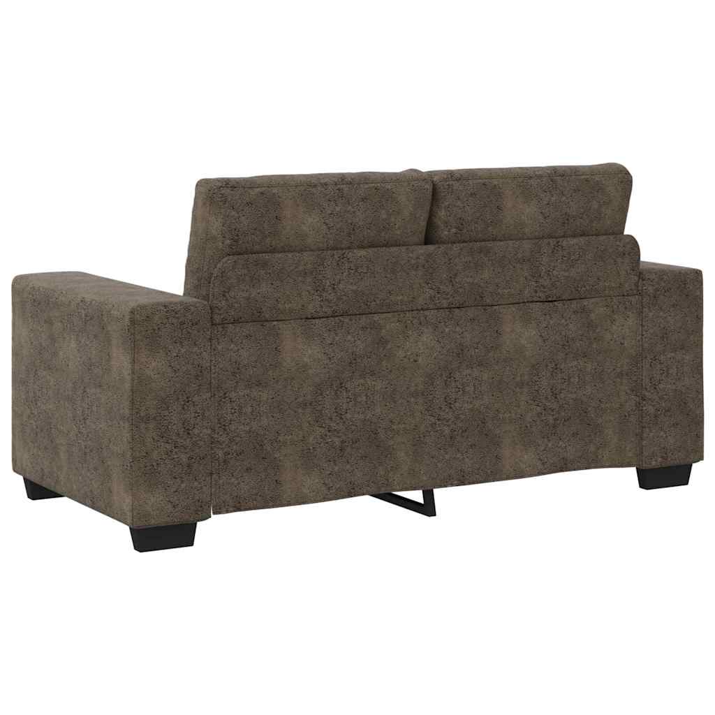 Sofa 2 pcs Dark Grey Fabric