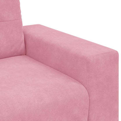 Sofa 2 pcs Pink Fabric