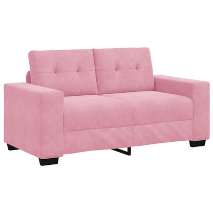 Sofa 2 pcs Pink Fabric