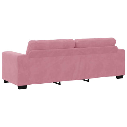 Sofa 2 pcs Pink Fabric