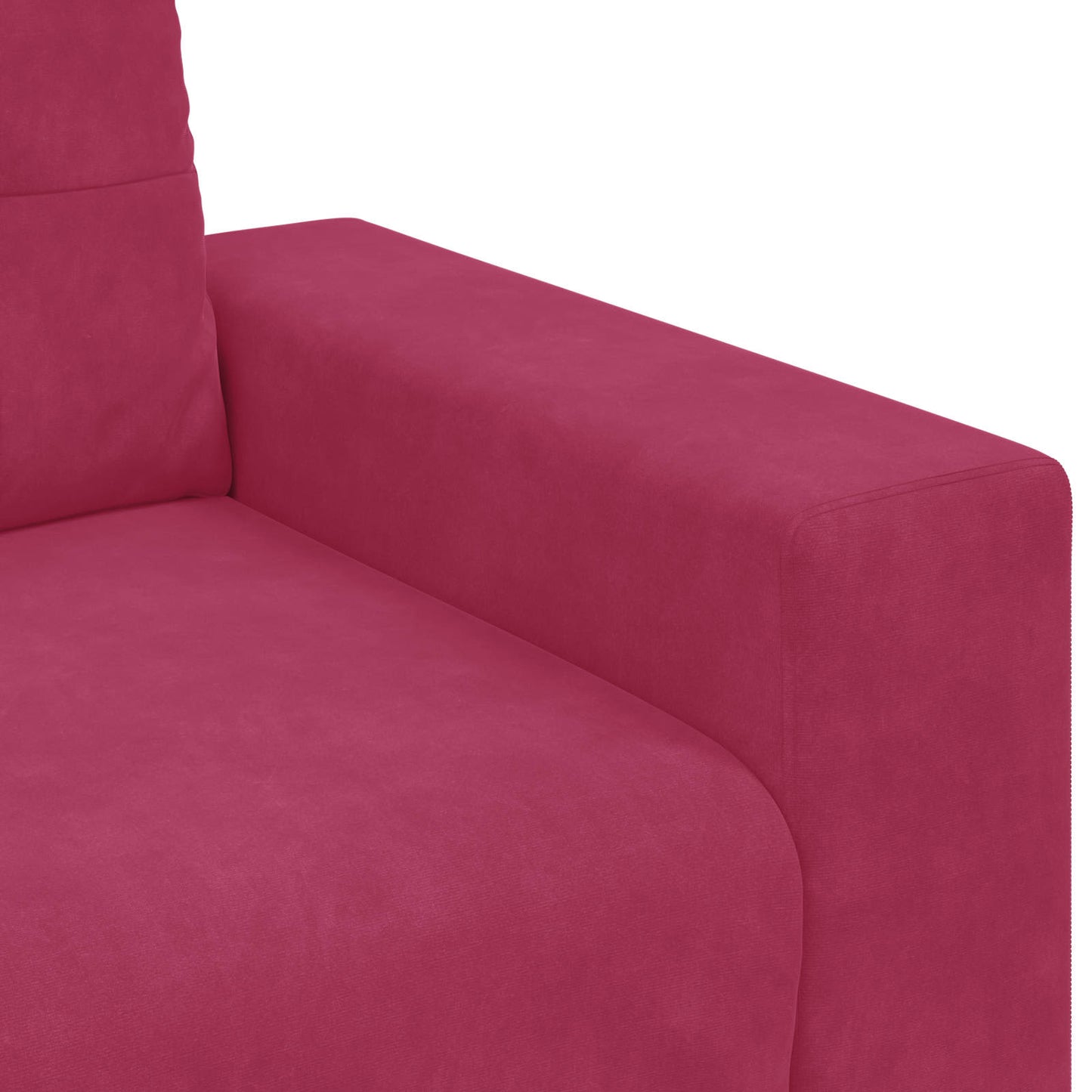 Sofa 2 pcs Wine Red Fabric