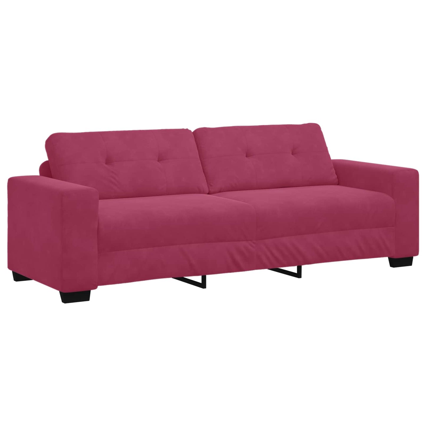 Sofa 2 pcs Wine Red Fabric