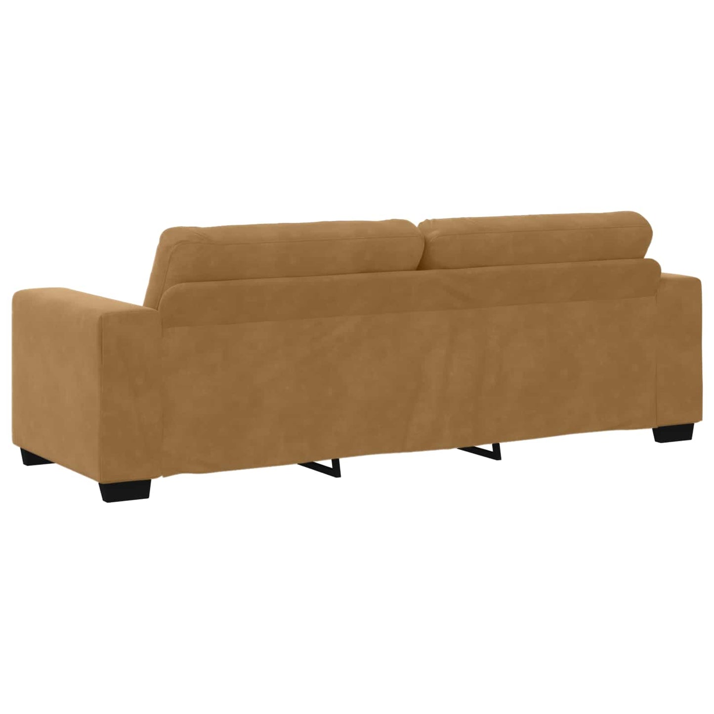 Sofa 2 pcs Brown Fabric