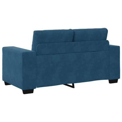 Sofa 2 pcs Blue Fabric