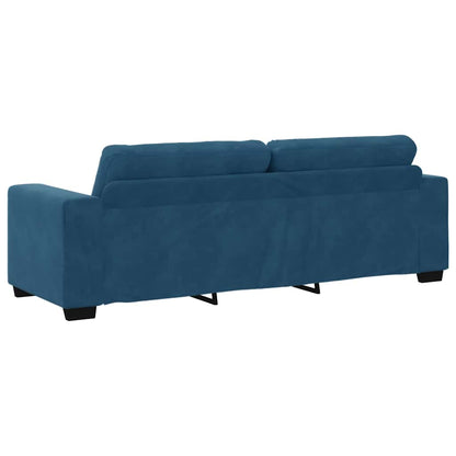 Sofa 2 pcs Blue Fabric