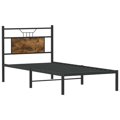 Bed Frame without Mattress Smoked Oak 80x200 cm Engineered Wood