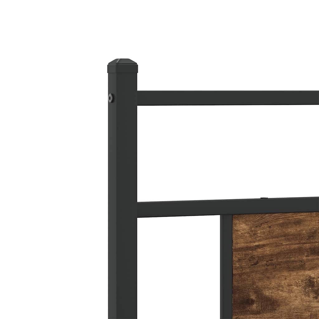 Bed Frame without Mattress Smoked Oak 80x200 cm Engineered Wood