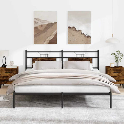 Bed Frame without Mattress Smoked Oak 160x200 cm Engineered Wood