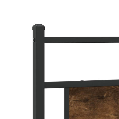Bed Frame without Mattress Smoked Oak 193x201 cm Engineered Wood