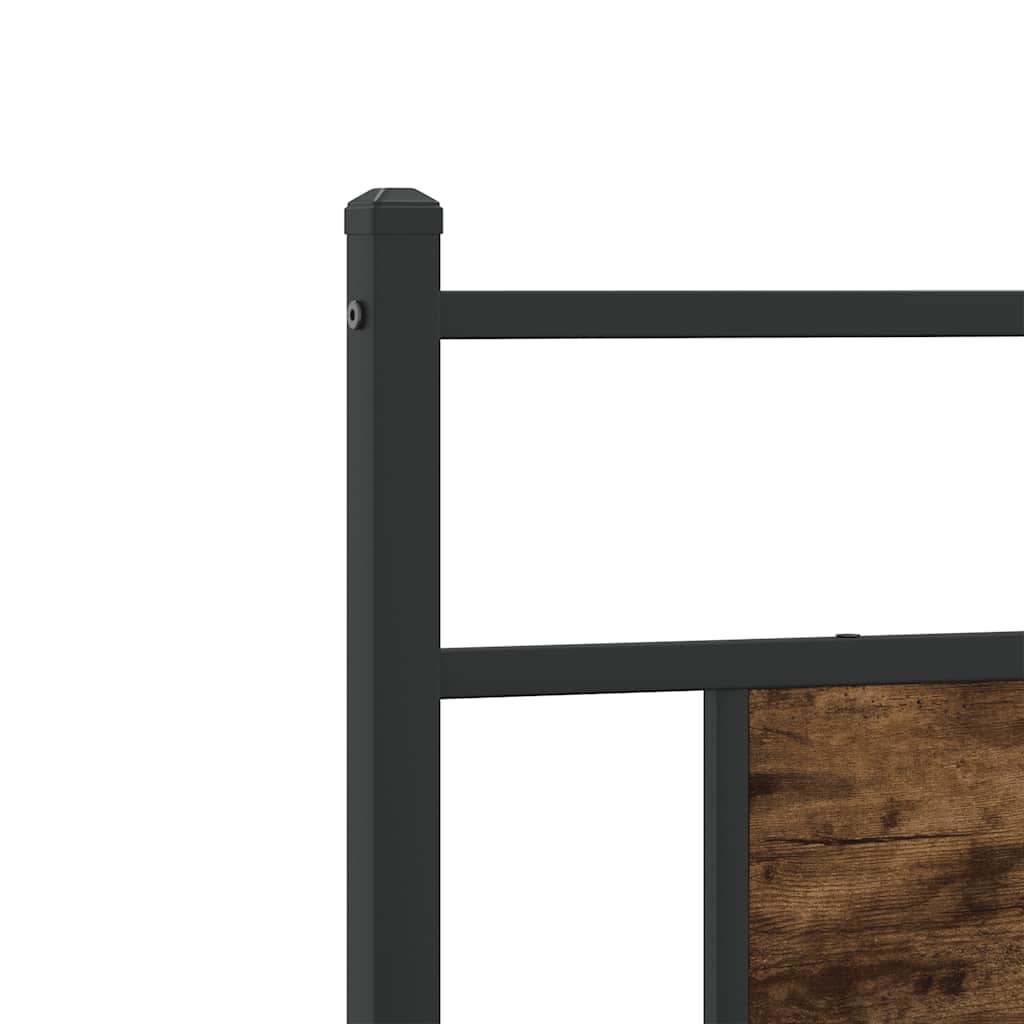 Bed Frame without Mattress Smoked Oak 90x200 cm Engineered Wood