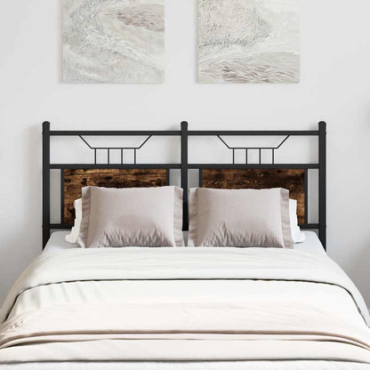 Replace Headboard Smoked Oak 120 cm Engineered Wood and Steel