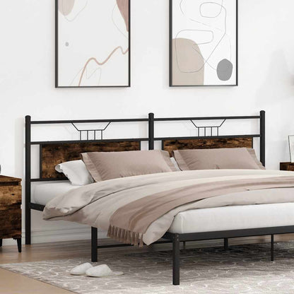 Replace Headboard Smoked Oak 193 cm Engineered Wood and Steel