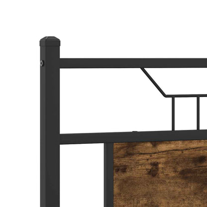 Replace Headboard Smoked Oak 193 cm Engineered Wood and Steel