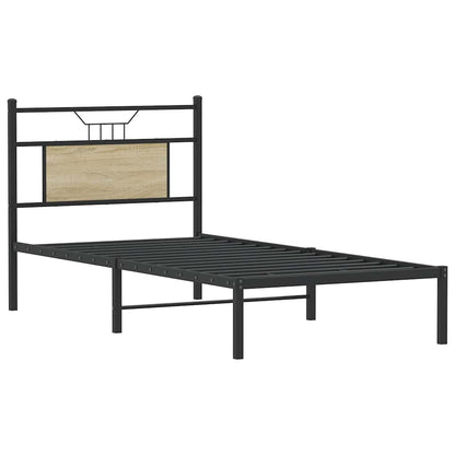 Bed Frame without Mattress Sonoma Oak 75x190 cm Small Single Engineered Wood