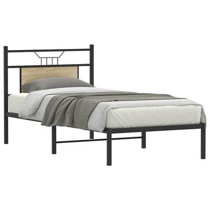 Bed Frame without Mattress Sonoma Oak 80x200 cm Engineered Wood