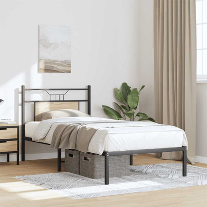 Bed Frame without Mattress Sonoma Oak 90x190 cm Single Engineered Wood