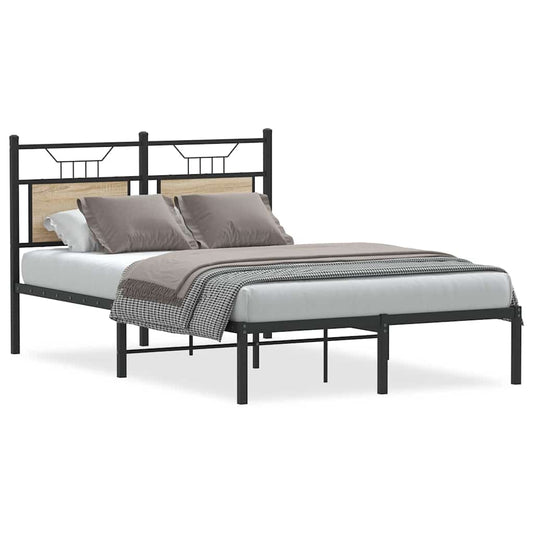 Bed Frame without Mattress Sonoma Oak 120x190 cm Small Double Engineered Wood