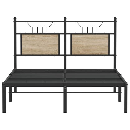 Bed Frame without Mattress Sonoma Oak 120x200 cm Engineered Wood