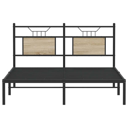 Bed Frame without Mattress Sonoma Oak 140x190 cm Engineered Wood