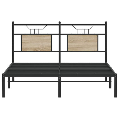 Bed Frame without Mattress Sonoma Oak 140x200 cm Engineered Wood