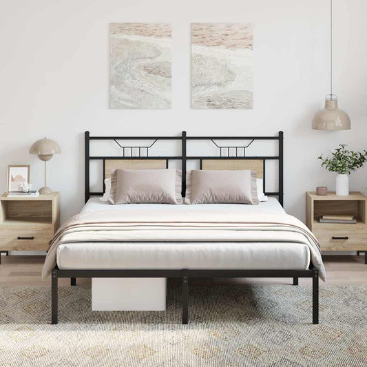 Bed Frame without Mattress Sonoma Oak 140x200 cm Engineered Wood