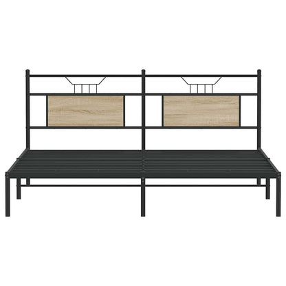 Bed Frame without Mattress Sonoma Oak 160x200 cm Engineered Wood