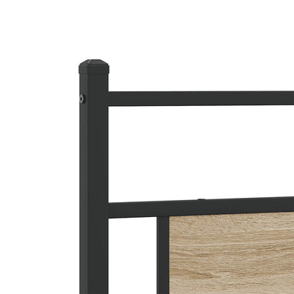 Bed Frame without Mattress Sonoma Oak 193x201 cm Engineered Wood