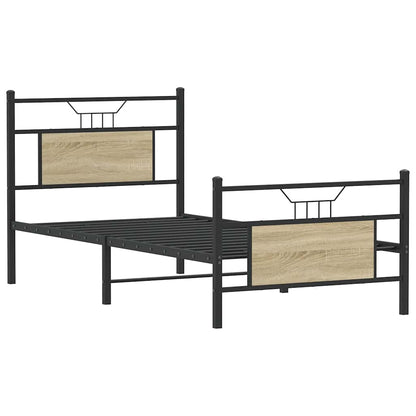 Bed Frame without Mattress Sonoma Oak 80x200 cm Engineered Wood