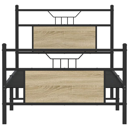 Bed Frame without Mattress Sonoma Oak 80x200 cm Engineered Wood