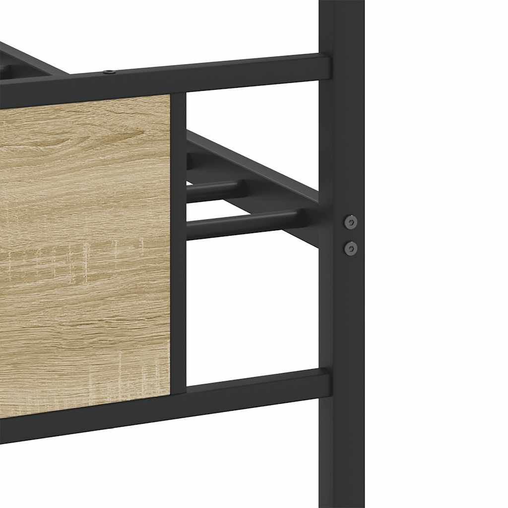 Bed Frame without Mattress Sonoma Oak 80x200 cm Engineered Wood