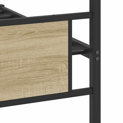 Bed Frame without Mattress Sonoma Oak 100x190 cm Engineered Wood